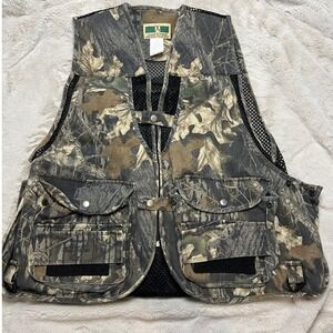 Game Winner Hunting Vest Mens S/M Camo Good Mesh Back Utility Cargo Pockets